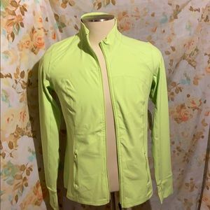 Bright green tall-size workout jacket NWT